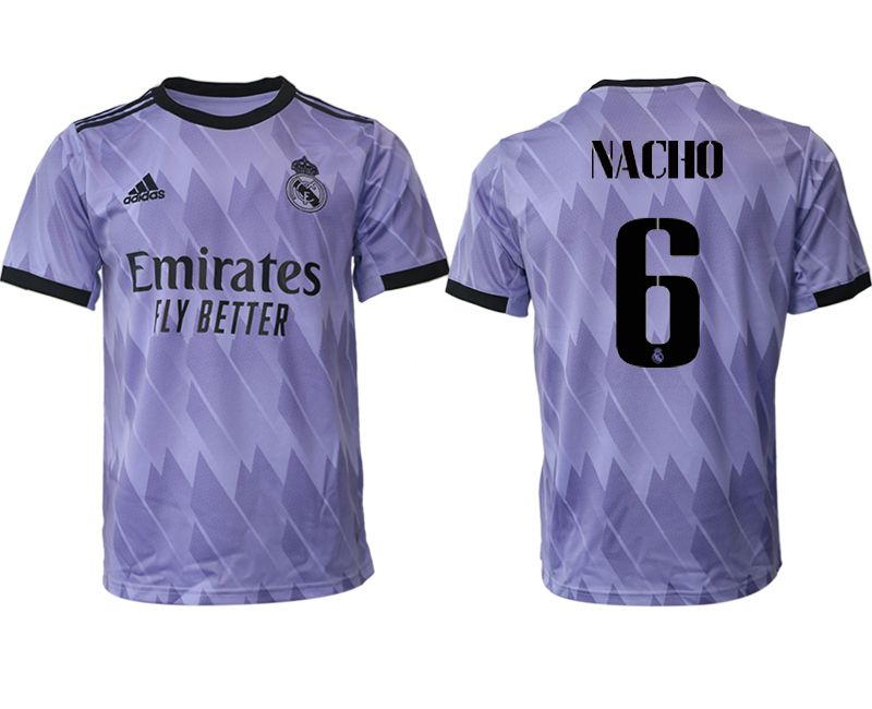 Men 2022-2023 Club Real Madrid away aaa version purple 6 Soccer Jersey